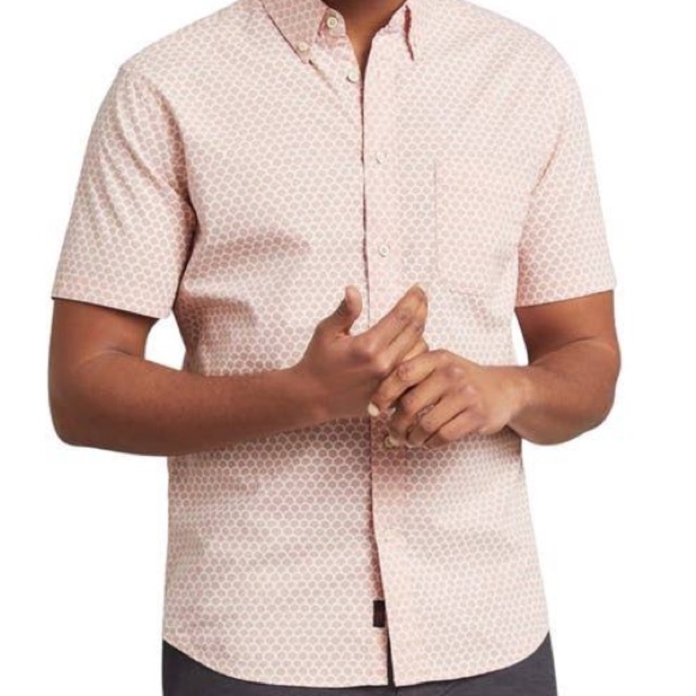 🧧SALE🧧 Faherty XL Stretch Playa Shirt Rose Fish